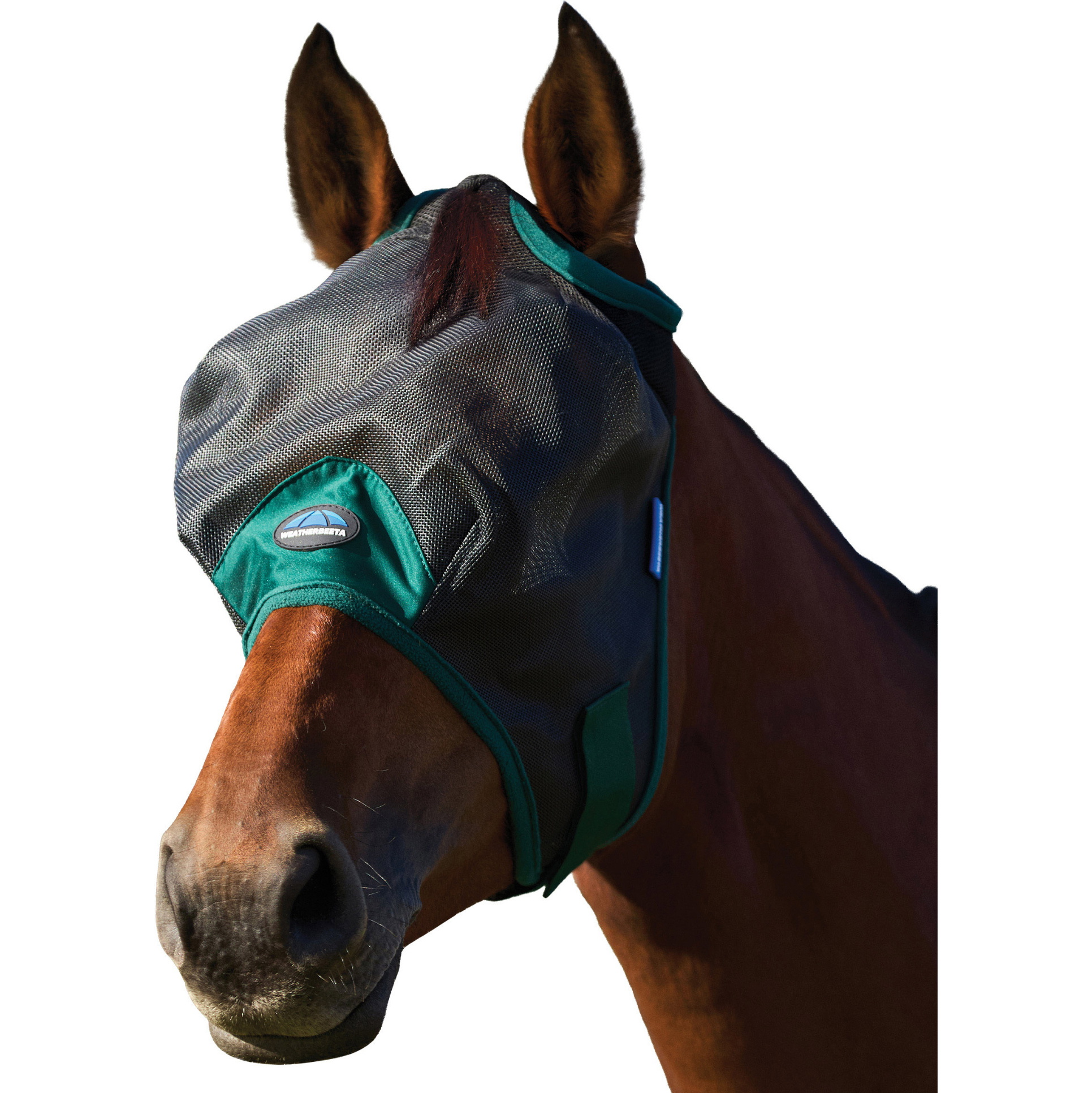2026 WeatherBeeta Comfitec Durable Mesh Fly Mask 1029727006 - Black / Forest Green